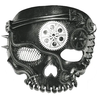 Steam Punk Mask-No Jaw Skeleto - Disguise - Image 1 of 3
