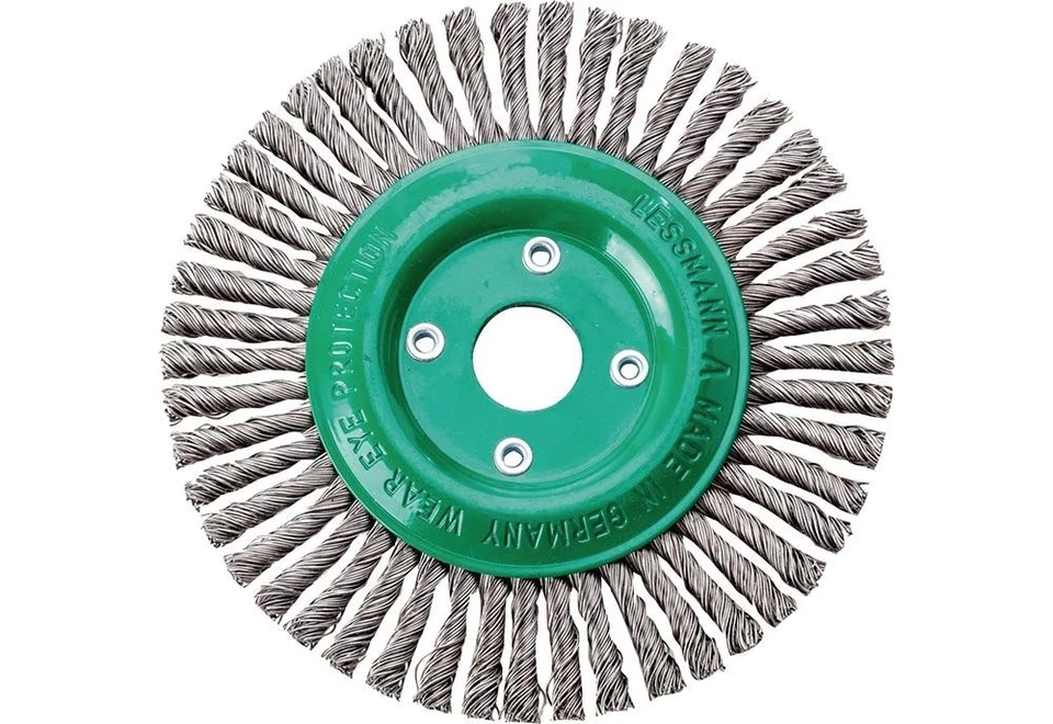 LESSMANN Rundbürste Ø 125 mm Bohrung Drahtstärke 0,5 mm Edelstahl 6 mm 15000 ... - Bild 1 von 1