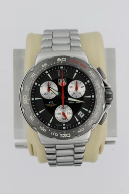 Tag Heuer CAC111A.BA0850 Mens Indy 500 Formula 1 Chronograph Watch Black Silver - Image 1 of 4