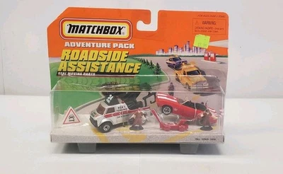 Matchbox Adventure Pack Roadside Assistance Tow Truck Camaro Figures 1997 New - Image 1 of 3