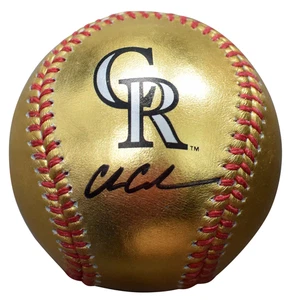 CHARLIE CONDON SIGNED COLORADO ROCKIES MLB RAWLINGS GOLD LOGO BASEBALL BECKETT - Picture 1 of 1