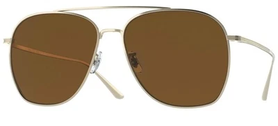 Oliver Peoples X The Row Ellerston Polarized Sunglasses,Gold/True Brown OV1278ST - Image 1 of 4