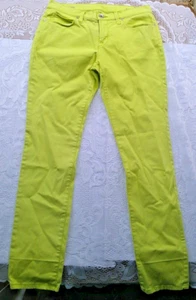 JCP Lime Bright Green Girls Skinny Pants 30/10 - Picture 1 of 7
