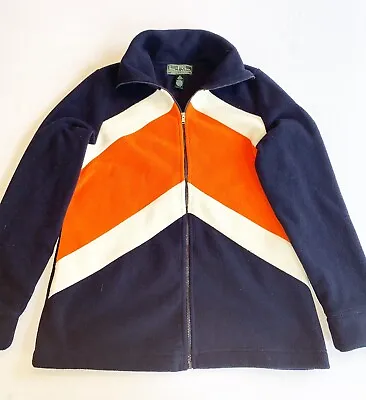 Vtg Womens Ralph Lauren Fleece Zip Up Jacket Color Block Lauren Active Sz Med • 22.61€