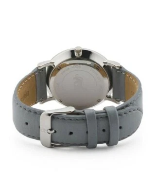 LARSSON & JENNINGSBlack/Silver Swiss Made Lugano Classic Leather Strap Watch - Image 1 of 4