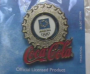 Pin olímpico de Tokio 2020 iniciador de comercio: Atenas Coca-Cola Coca-Cola Clásica Tapa botella - Imagen 1 de 11