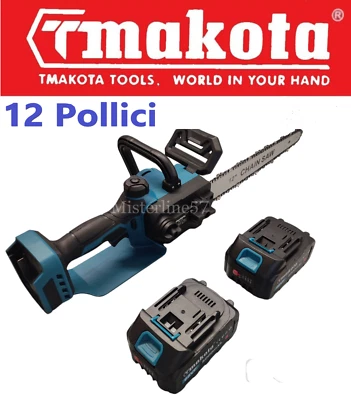 TMAKOTA Motosega a Batteria 12 Pollici Mini Elettrosega Completa 2 batterie 68Vf 6000 mA
