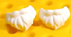 LEGO White Beard Mustache Lot of 2 Fisherman Facial Hair Santa Elf Wizard Short - Picture 1 of 1