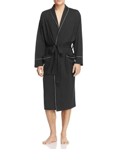 NEW Daniel Buchler Mens Peruvian Pima Cotton Robe - Black - M/L - Picture 1 of 4