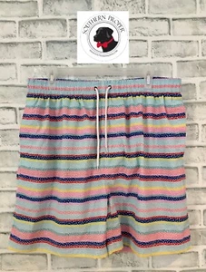 Men's SWIM trunks XL MULTI STRIPE Southern Proper draw waist liner size EC - Picture 1 of 11