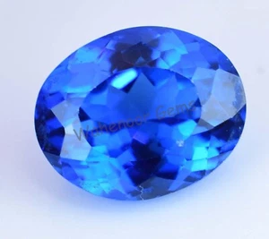 Natural Blue Zircon 8.25 Ct Oval Stunning Certified Cambodian Gemstone - Imagen 1 de 7