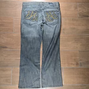90s 00s Y2K Rock and Republic Men’s Jeans Size 36 Bootcut Dark Wash Denim - Picture 1 of 7
