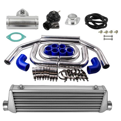Intercooler turbo delantero universal 27"x7"x2.5" y 2.5" kit de manguera de tubo Foto 1 de 4