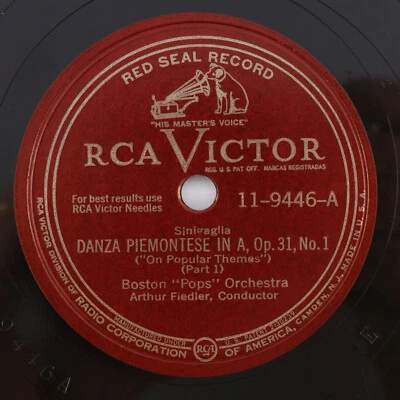 Arthur Fiedler, Boston Pops Orchestra - Danza Piemontese In A 12" 78rpm 11-9446 - Image 1 of 4