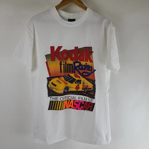 Vintage Ernie Irvin Kodak Film Racing Official film of Nascar Shirt XL Rare Cover