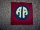 WWI US Army patch 82nd Division 'All American" Patch AEF