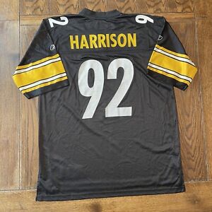 James Harrison Jersey On Field Reebok Pittsburgh Steelers #92 NFL Size XL Black