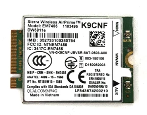 Dell 5811E (DW5811e) M.2 Wireless Mobile Broadband 4G LTE WWAN Card K9CNF - Picture 1 of 3