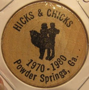 Muelles en polvo Hicks & Chicks de colección, madera de níquel GA - Token Georgia - Imagen 1 de 2
