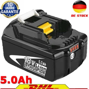 For Makita  Ersatzakku BL1850B 18V 5,0 AH Li-Ion BL1850 197280-8 LED NEU - Bild 1 von 12