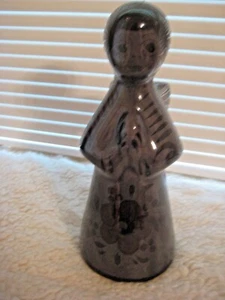 Angel Holiday Candle Holder Gray/Black Porcelain Candle Not Included Sweden - Bild 1 von 6