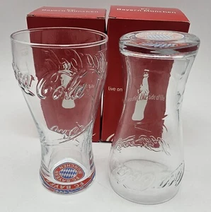 Coca Cola Fc Bayern Glas Gläser 2 St 0.3l FCB Sammlerstück Rarität Neu ✅ - Bild 1 von 11