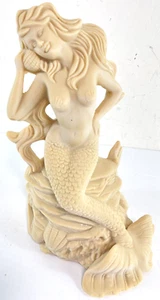 Mermaid Statue Sculpture Figure Resin Vintage 8.5" x 6" - Picture 1 of 5