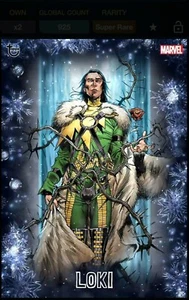 2020 Topps Marvel Blizzard Loki Series 1 - Blue Digital Card - Picture 1 of 1