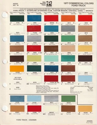 Camión Ford Econoline 1977 furgoneta F-150 y astillas de pintura Bronco (Ditzler y Dupont) Foto 1 de 4