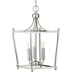 Parkhurst Collection Brushed Nickel Three-Light Foyer - Picture 1 of 10