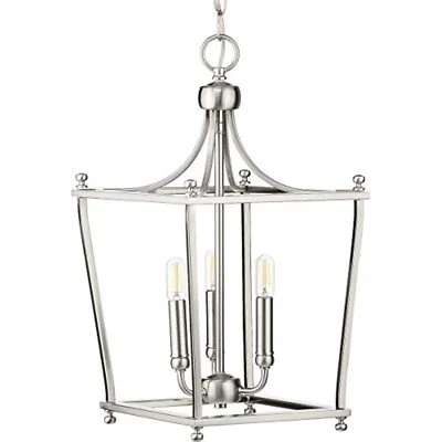 Parkhurst Collection Brushed Nickel Three-Light Foyer - Image 1 of 4