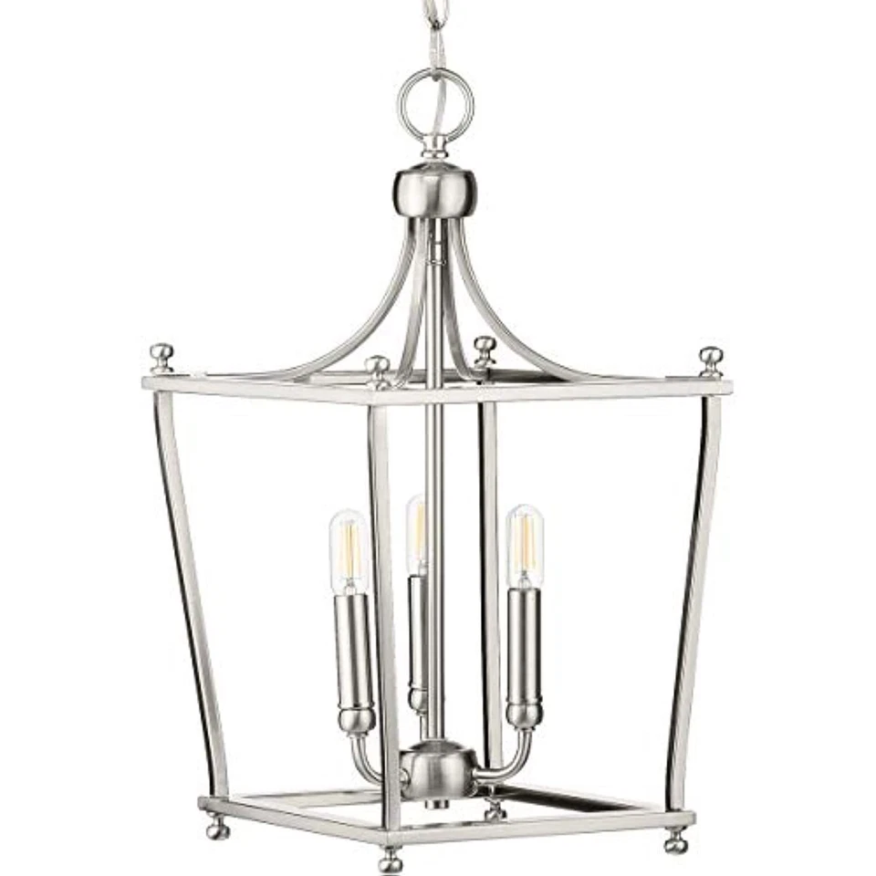 Parkhurst Collection Brushed Nickel Three-Light Foyer - Image 1 of 4