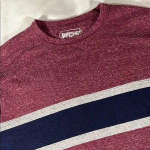 American Eagle mens multicolor chest stripe pullover jersey shirt - size XL - Picture 1 of 8