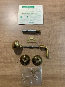 NOS Vintage Dexter No. 1159 Polished Brass Storm/ Screen Door Lock US3 Finish - Picture 1 of 7