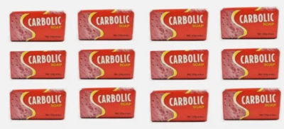 ALIZA 12x Carbolic Seife Antiseptisch Old Fashioned Traditional Bath & Body Soap 125g