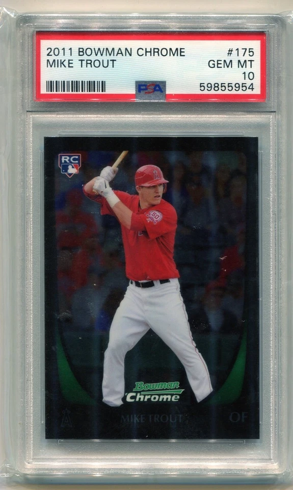 MIKE TROUT 2011 BOWMAN CHROME ROOKIE PSA 10 - Image 1 of 1