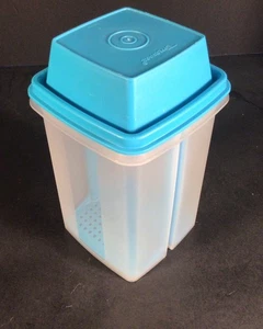 Tupperware transparent/türkis #1330, #1332, große 3-teilige Gurke Olivenbehälter & Einsatz - Bild 1 von 7