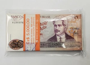 Lot 100 PACK Brazil 50 Cruzados 1986 Banknote World Paper Money UNC Currency - Picture 1 of 4