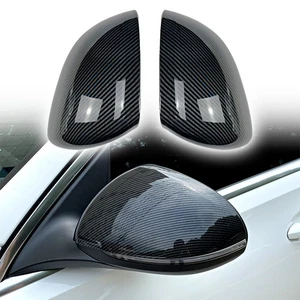 Carbon Look Side Mirror Cap Cover For Mercedes Benz C Class W206 EQS V297 2022+ - Foto 1 di 8