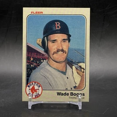 Tarjeta de béisbol vintage Fleer #179 1983 Wade Boggs Salón de la fama novato Medias Rojas de Boston Foto 1 de 2