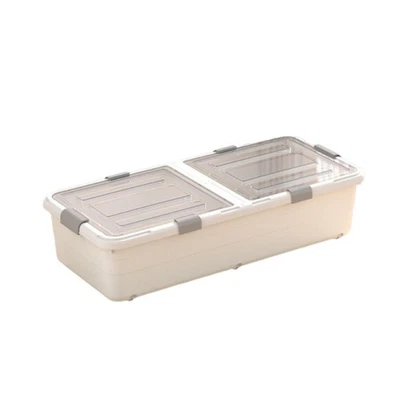 Under Bed Storage Container 100x50x15cm Modern Sturdy Large Capacity for Clothes - Image 1 of 4