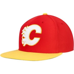 Men's Mitchell & Ness Red Calgary Flames Core Team Ground 2.0 Snapback Hat - Picture 1 of 5