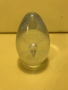 1992 Robert Eickholt signiert Brunnen Kunst Glas Ei Briefbeschwerer irisierende Farben - Bild 1 von 5