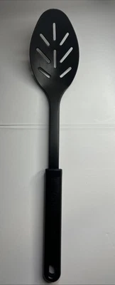 Calphalon 14" Black Nylon Plastic Cooking Serving Slotted Spoon - Image 1 of 4