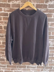NWT AERIE TRES CHIC SWEATSHIRT DEEP EARTH BROWN SMALL OVERSIZED FIT - Bild 1 von 6