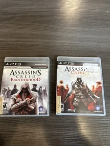 PS3 Bundle Assassin's Creed 2 & Assassin’s Creed Brotherhood Complete W/ Manuals - Picture 1 of 5