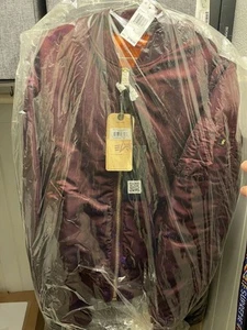 Alpha Industries MA-1 Bomber Slim Fit Jacket Maroon Reversible Men's Large - Picture 1 of 1