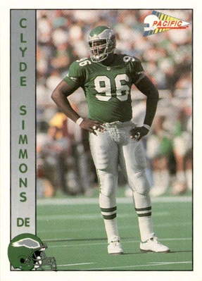 1992 Pacific Clyde Simmons #242 Philadelphia Eagles - Image 1 of 2