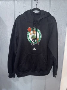 Vintage Adidas Boston Celtics Hoodie Pullover No Tag Fits Men’s M Or Women’s L - Picture 1 of 5