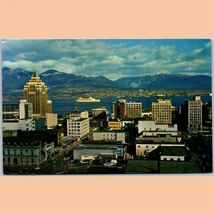 Postcard Vancouver BC Canada Harbour and Mountains Scenic View - Picture 1 of 4